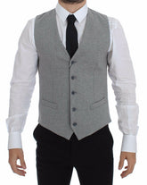 Dolce & Gabbana Gray Cotton Stretch Dress Vest Blazer -  Vests for Men Suits -  Dolce & Gabbana.